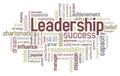 Leadership Word Cloud Royalty Free Stock Photo