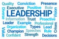 Leadership Word Cloud Royalty Free Stock Photo