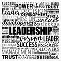 LEADERSHIP word cloud collage, business concept background Royalty Free Stock Photo