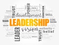 LEADERSHIP word cloud collage, business concept Royalty Free Stock Photo