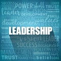 LEADERSHIP word cloud collage, business concept background Royalty Free Stock Photo