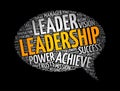 LEADERSHIP word cloud collage, business concept background Royalty Free Stock Photo