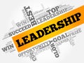 LEADERSHIP word cloud collage Royalty Free Stock Photo