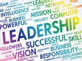 LEADERSHIP word cloud collage Royalty Free Stock Photo