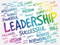 LEADERSHIP word cloud collage Royalty Free Stock Photo