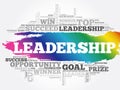 LEADERSHIP word cloud collage Royalty Free Stock Photo