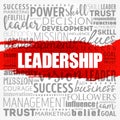 LEADERSHIP word cloud collage, business concept background Royalty Free Stock Photo