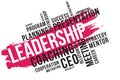 Leadership word cloud collage, business concept background Royalty Free Stock Photo