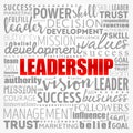 LEADERSHIP word cloud collage, business concept background Royalty Free Stock Photo