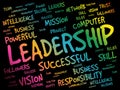 LEADERSHIP word cloud collage Royalty Free Stock Photo