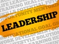LEADERSHIP word cloud collage Royalty Free Stock Photo
