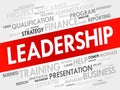 LEADERSHIP word cloud collage Royalty Free Stock Photo