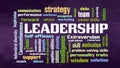 Leadership Word Cloud concept illustration Royalty Free Stock Photo