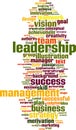 Leadership word cloud Royalty Free Stock Photo