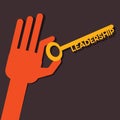Leadership word key Royalty Free Stock Photo