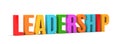 Leadership word. 3D Render illustration in white background Royalty Free Stock Photo