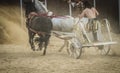 Leading, chariot race in a Roman circus, gladiators and slaves f Royalty Free Stock Photo