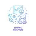 Leading indicators blue gradient concept icon Royalty Free Stock Photo