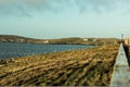 Leading lines into the bay of Berneray Royalty Free Stock Photo