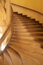 Leading to the top. An ornate staircase spiralling inside a building. Royalty Free Stock Photo