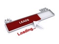 Leads Loading on white Royalty Free Stock Photo