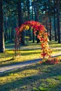 Arch of leaves in the Park Royalty Free Stock Photo