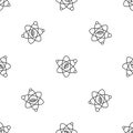 Leaf atom pattern seamless vector