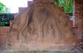 LEAF ATRIAL RELIEFS TYMPAN of Cham people, Cham culture Royalty Free Stock Photo