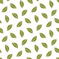 seamless leaf pattern and background vector illustration