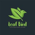 Leaf Bird logo design template, easy to customize. Leaf Bird