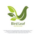 Leaf Bird logotype vector design