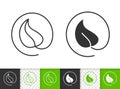 Leaf simple black line vector icon Royalty Free Stock Photo