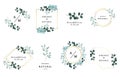 Leaf boho logo collection with leaves,geometric.Vector illustration for icon,logo,sticker,printable and tattoo