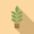 Leaf branch plant icon flat vector. Flowerpot art