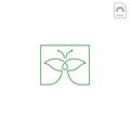 leaf butterfly logo design vector icon element isolated Royalty Free Stock Photo