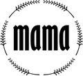 leaf circle mama text file jpg image with svg vector cut file for cricut and silhouette