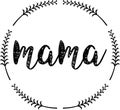 leaf circle mama text file jpg image with svg vector cut file for cricut and silhouette