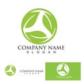 Leaf Circle Nature green logo vector icon design template Royalty Free Stock Photo