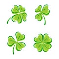 Leaf clover set. Vector Royalty Free Stock Photo