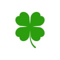 Leaf clover sign icon. Saint patrick symbol. Vector.