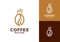 leaf coffee logo. nature drink, restaurant, cafe symbol design Royalty Free Stock Photo