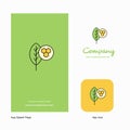 Leaf Company Logo App Icon and Splash Page Design. Creative Business App Design Elements