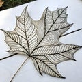 Leaf Drawing in Abstract Line Royalty Free Stock Photo
