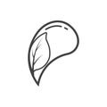 Leaf and a drop of water ecology icon, vector illustration Royalty Free Stock Photo