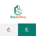 Leaf Eco Building House Hotel Flat Apartment Simple Modern Logo Royalty Free Stock Photo