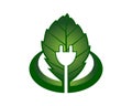 leaf electric solar 1 logo icon template