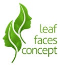 Leaf Faces Concept Royalty Free Stock Photo