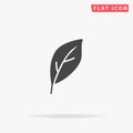 Leaf flat vector icon. Hand drawn style design illustrations Royalty Free Stock Photo