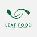 leaf food logo concep