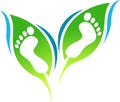 Leaf foot print Royalty Free Stock Photo